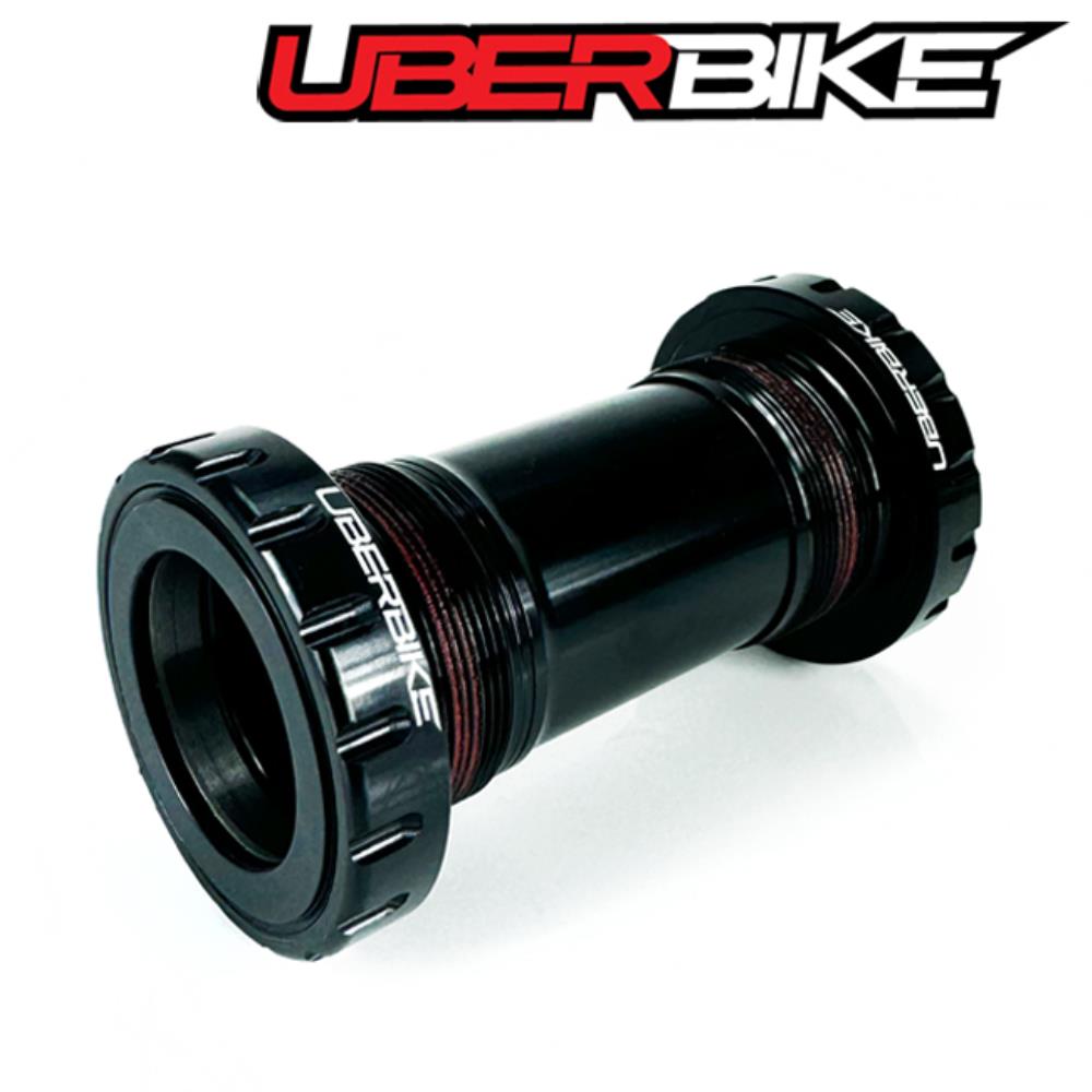 Uberbike BB386 30mm Threaded 68/73mm MTB/Road Bottom Bracket - Black