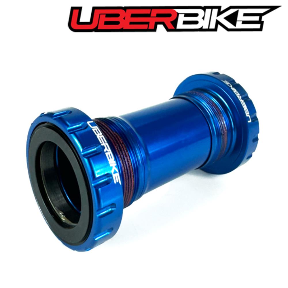 Uberbike BB386 30mm Threaded 68/73mm MTB/Road Bottom Bracket - Blue