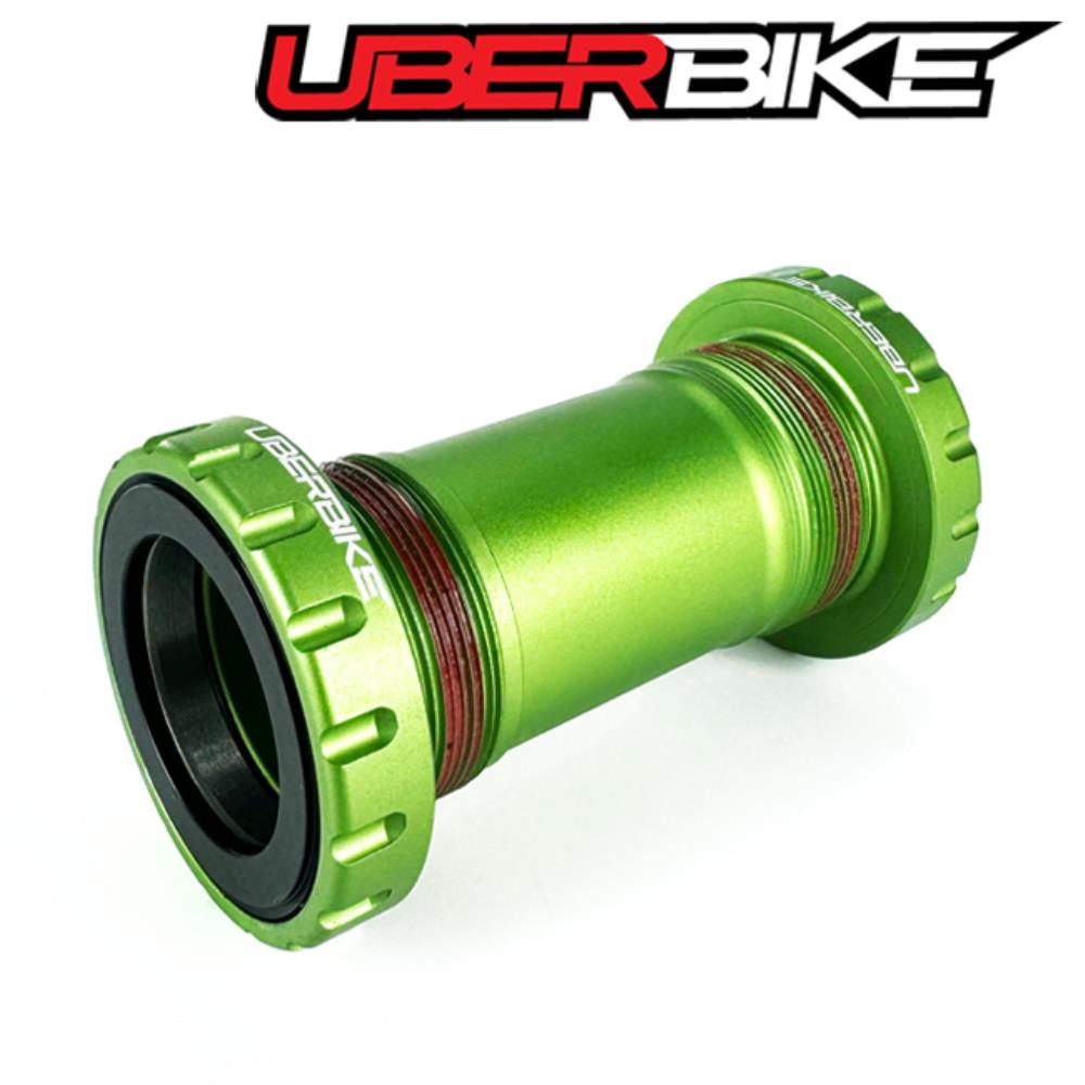 Uberbike BB386 30mm Threaded 68/73mm MTB/Road Bottom Bracket - Green.