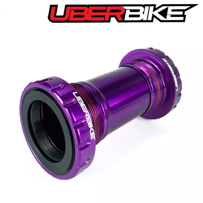 Uberbike BB386 30mm Threaded 68/73mm MTB/Road Bottom Bracket - Purple