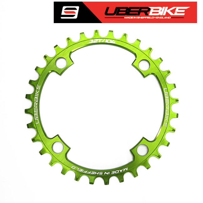 Uberbike Made in Sheffield Chainring in green size 32T.