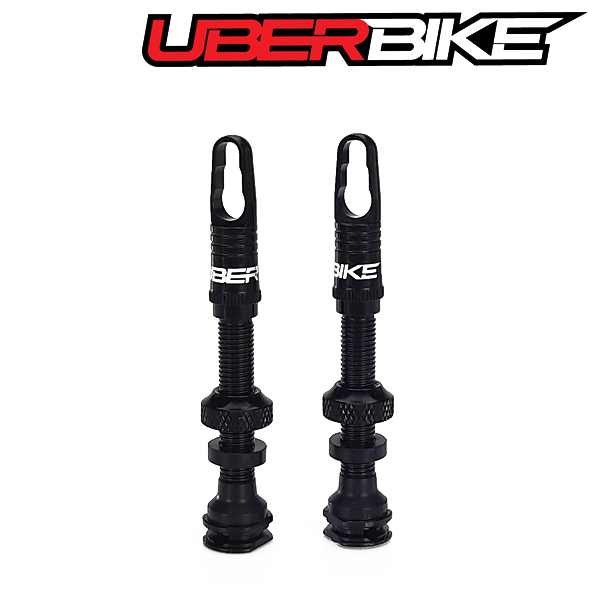Black Uberbike Alloy Tubeless Valves.