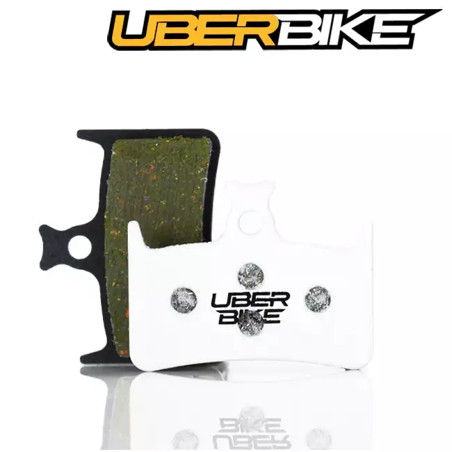 White Race Matrix disc brake pad to fit Hope E4 with Uberbike logo across the middle of it.