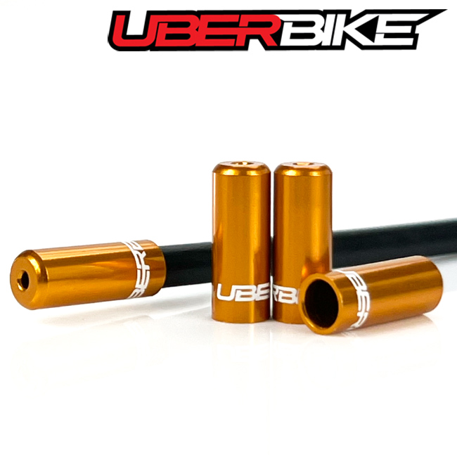 4mm Uberbike Performance Series Sealed Alloy Ferrules - Gold