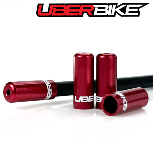 4 mm Uberbike sealed Alloy Ferrules - Red 
