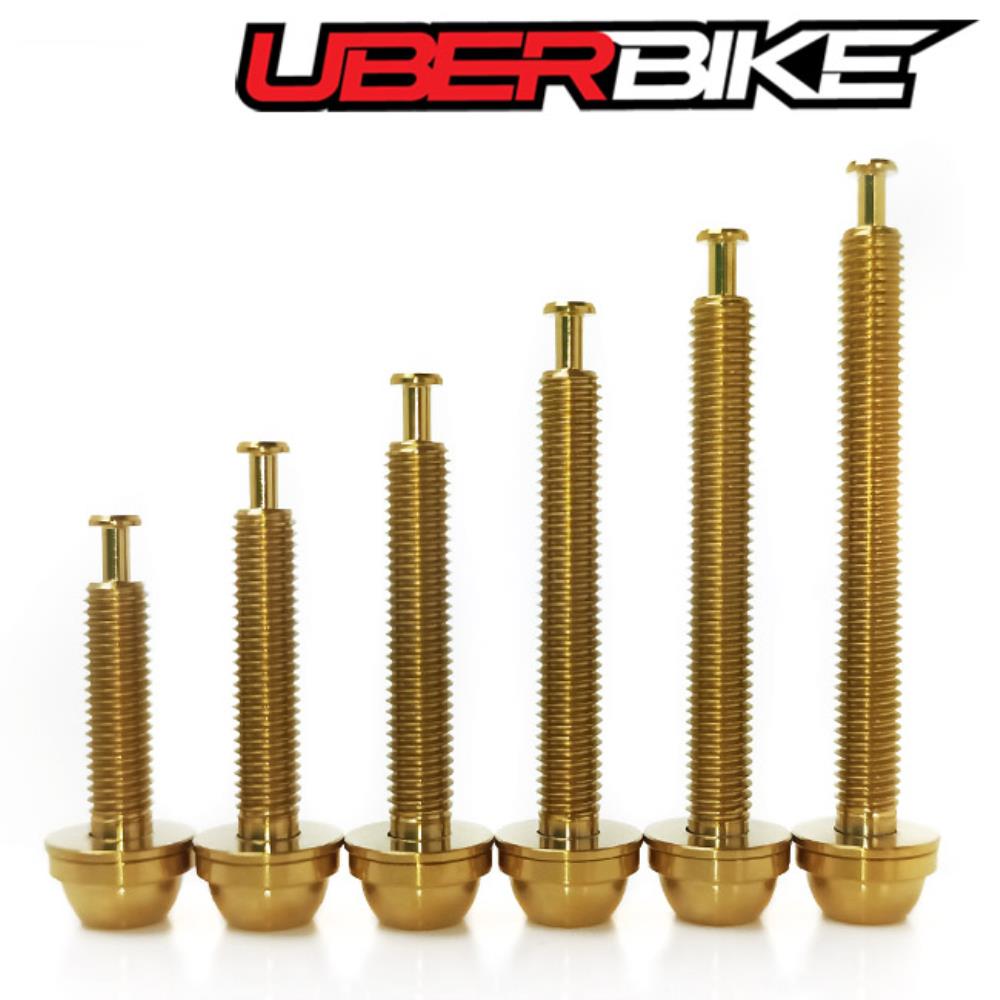 Uberbike Flatmount Caliper to Flatmount Frame Shimano Compatible Upgrade Bolts - Gold colour.