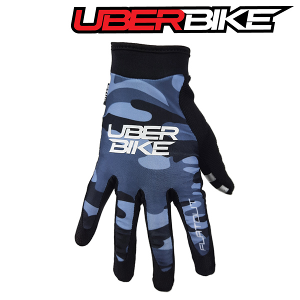 Uberbike Flatout Urban Camo Gloves - blue. 