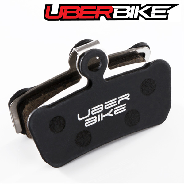 Black Semi Metallic Uberbike Finned Guide pad inserts.