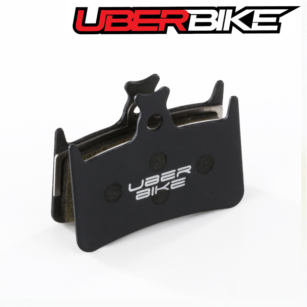 Black Uberbike Semi Metallic Finned Disc Brake Pad inserts