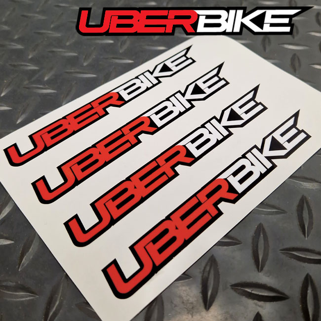Set of 4 Uberbike Stickers. 