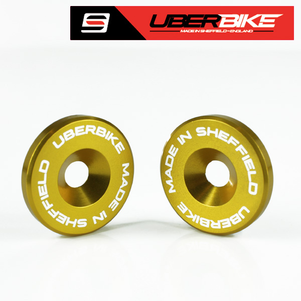 Uberbike Made In Sheffield - Orange Bikes Pivot Bearing Caps 28mm MKIII 2014 Onwards - Gold