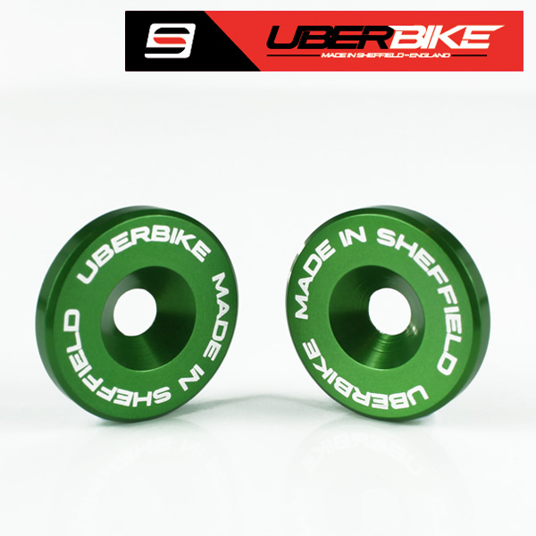 Uberbike Made In Sheffield - Orange Bikes Pivot Bearing Caps 28mm MKIII 2014 Onwards - Green