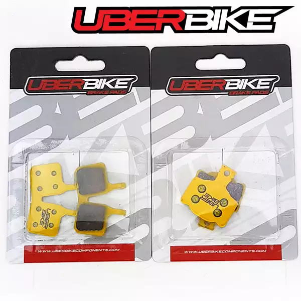 Uberbike Magure Sintered Yellow Disc Brake pad Set in packaging