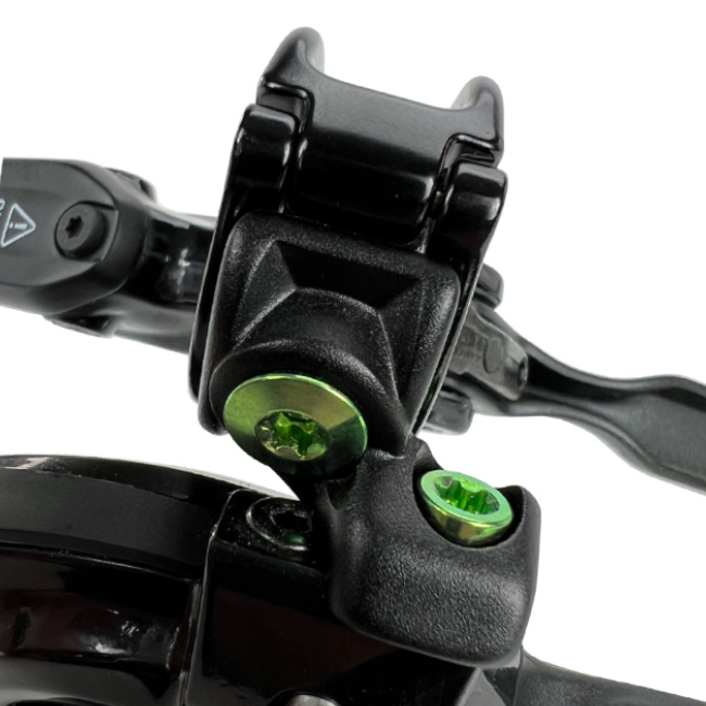 Uberbike Titanium SRAM Matchmaker/Brake Lever Clamp Bolt Kit - Green.