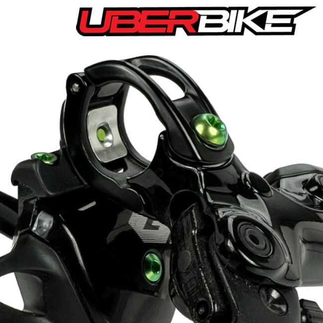 Uberbike Titanium SRAM Matchmaker/Brake Lever Clamp Bolt Kit - Green.