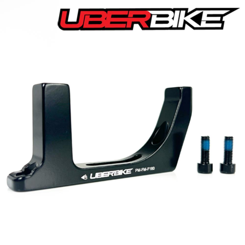 Uberbike Flatmount to Post Caliper Disc Brake Adapter - 160mm Front.