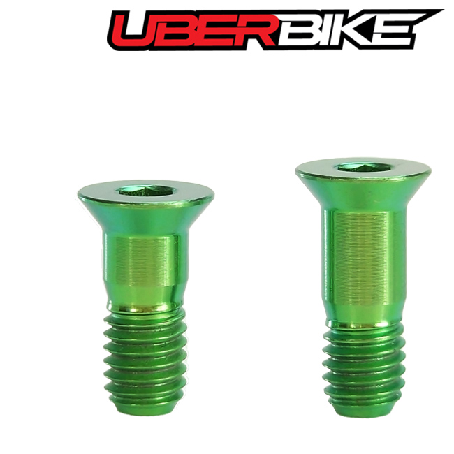 Uberbike Titanium Jockey Wheel Pulley bolts - Green.