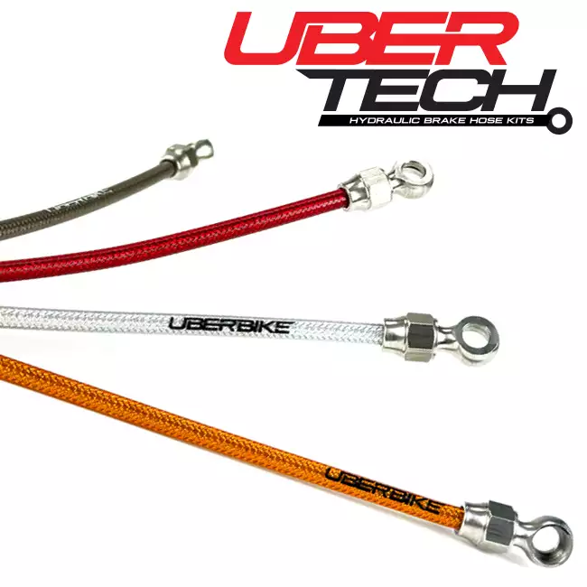Uberbike Uber-Tech Hydraulic MTB / Road Bike Kevlar Braid Brake Hose Kit - Colour Options.