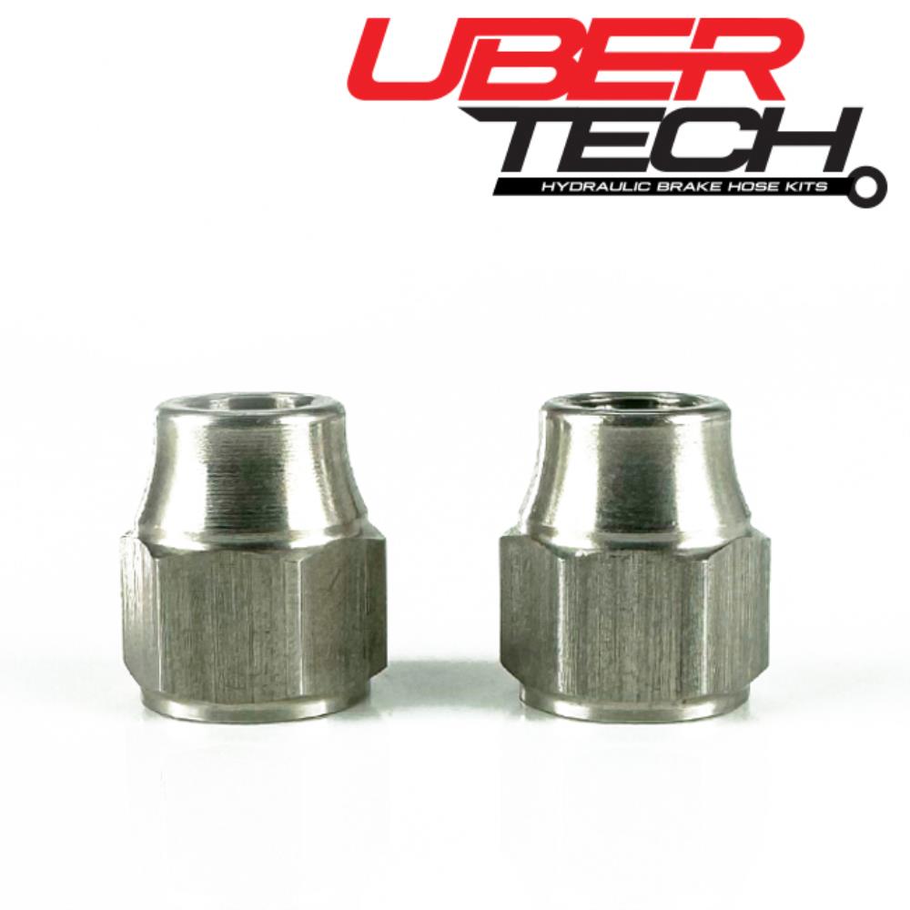 Uberbike Uber-Tech Stainless Steel Banjo Nut Hydraulic Fittings.