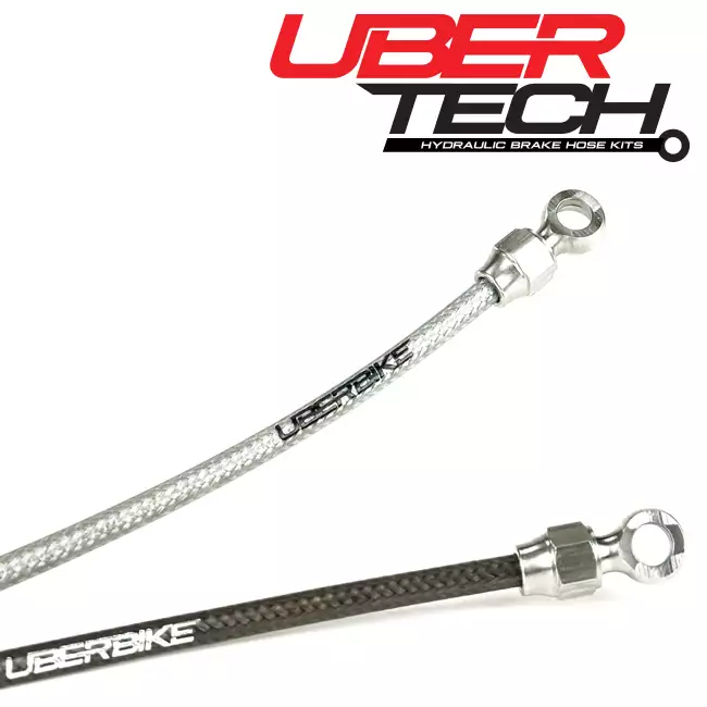 Uberbike Uber-Tech Hydraulic MTB / Road Bike Stainless Braided Brake Hose Kit - Colour Options.