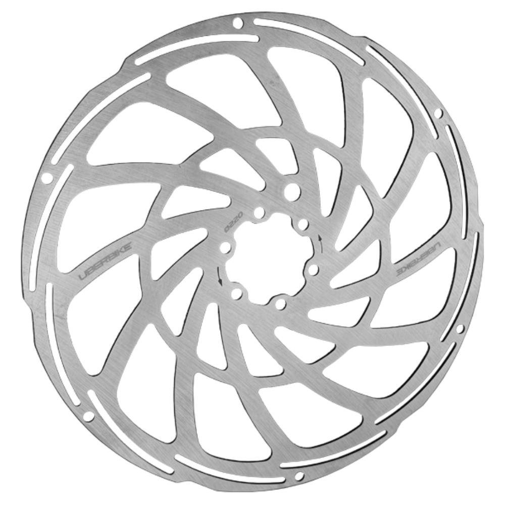 Uberbike Turbine 220mm 1 Piece Steel 6 Bolt Disc Brake Rotor - EMTB Optimised